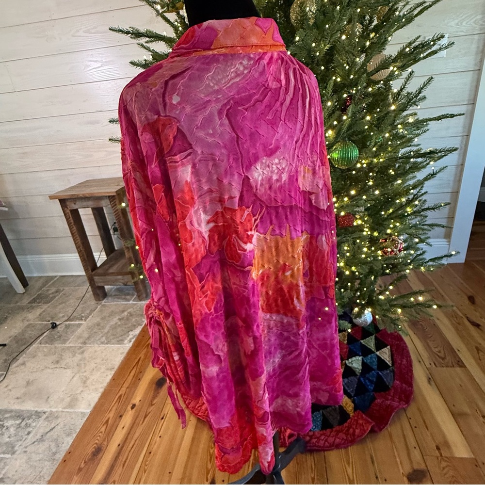 Stonebridge Women’s  2X Long sleeve Sheer Textured Top Fairygrunge Artsy - Picture 8 of 12